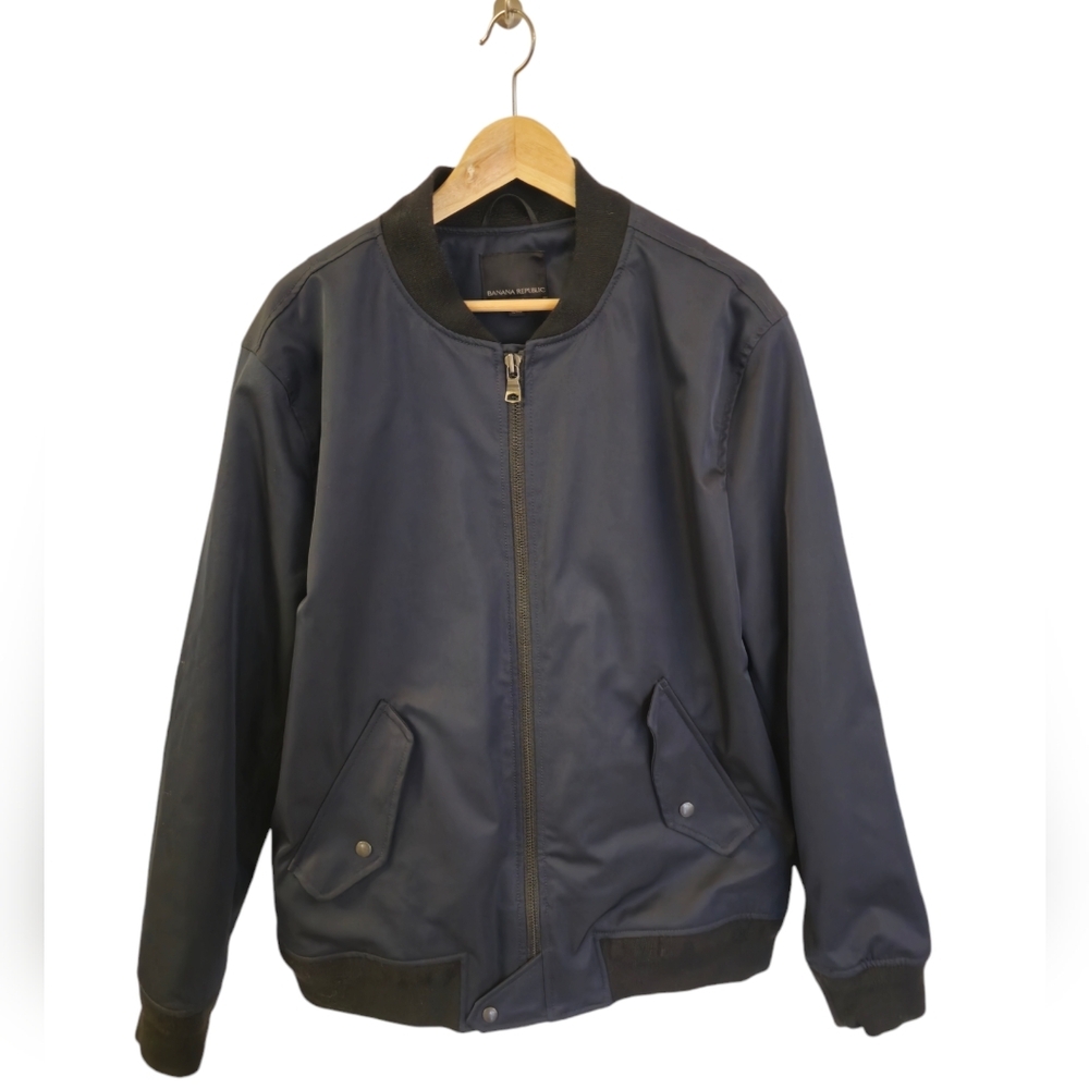 Banana Republic BR+ Men's Water Resistant Performance Jacket Navy Blue Size XL